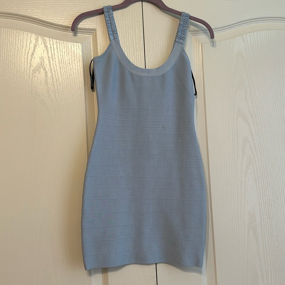 Baby Blue Marciano LA Bandage Dress